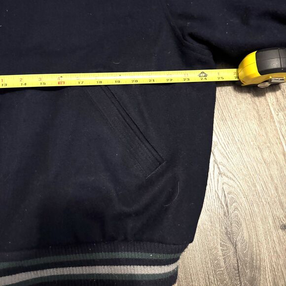 Vintage Disney Store Mickey Mouse Varsity Jacket Coat XL Navy Wool Embroidered - Picture 9 of 11